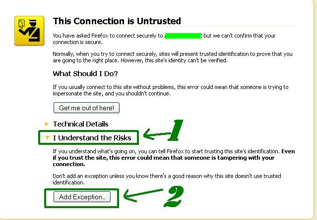 connection untrusted